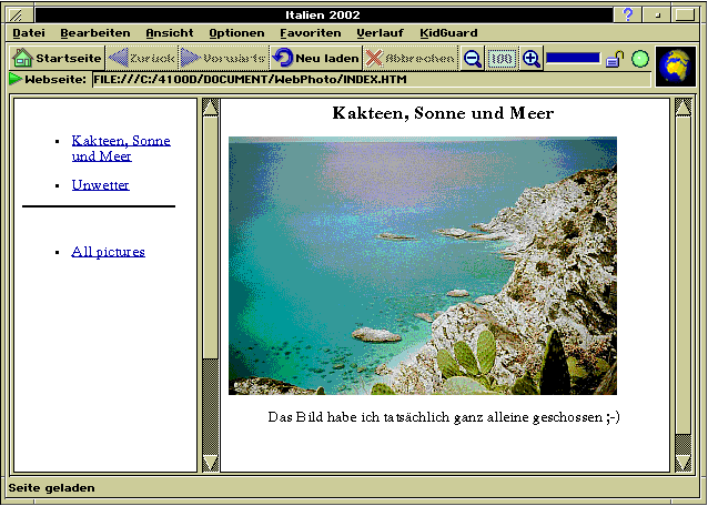 WebPhoto im Browser